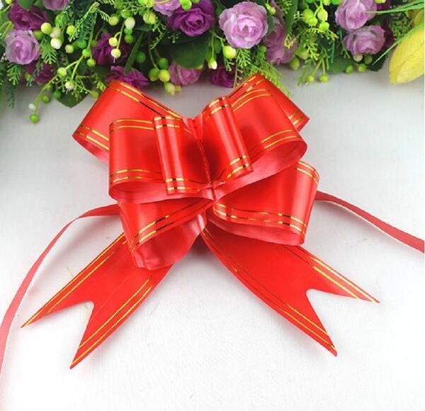 Nastro decorativo per fiori di nozze Carta da regalo di Natale Fiori artificiali con fiocco, un sacchetto da 10 pezzi