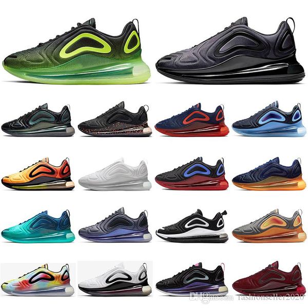 

men women new good quality volt obsidian black white designer cushion running shoes air max 720 mens trainers sports sneakers 36-45, White;red