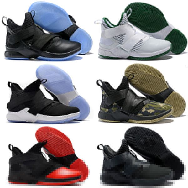 

soldier 12 bred black red basketball shoes online store sports shoes new size 40-46