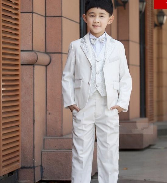 

children wedding blazer clothing set costume birthday casual formal boy suits for wedding 3 pcs set, Black