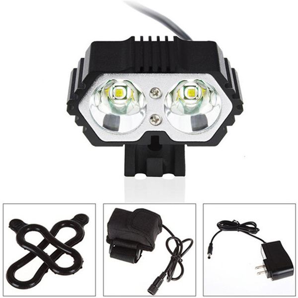

6000lm xm-l t6 led bike bicycle torch headlight +6400mah battery pack 3mode