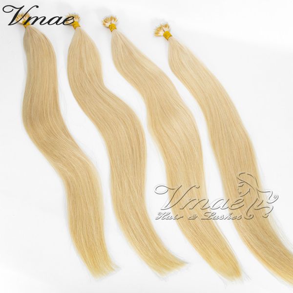 VMAE Top Quality 100% Virgin Nano brasileira Dica Extensões de cabelo humano reto duplo Drawn 1g / 100g vertente 14