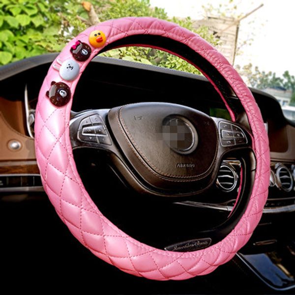 

cute female car steering wheel cover cartoon four seasons general anti-skid sweat-absorbing decoration creative handlebar