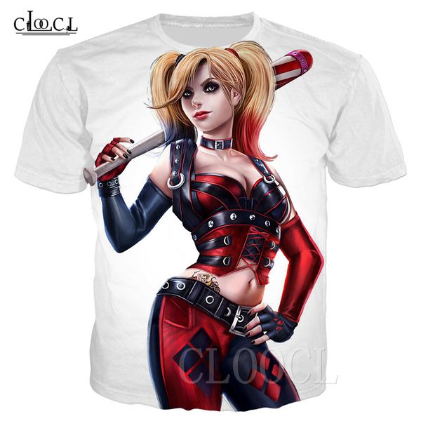 

Animes Harley Quinn Funny T-shirts Men Women Plus Size T Shirt Sexy Clown Cartoon 3D Print Short Sleeve Sweatshirts Streetwear Tee Tops