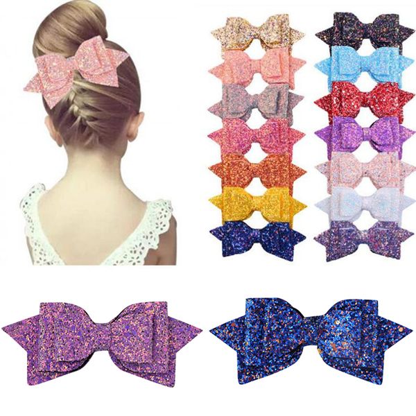 

New Arrival 5 Inch/3 Inch Children Girls Shining Bow Cute Hair Accessories Hair Clips Women Girls Exquisite Bow-knot Headwear