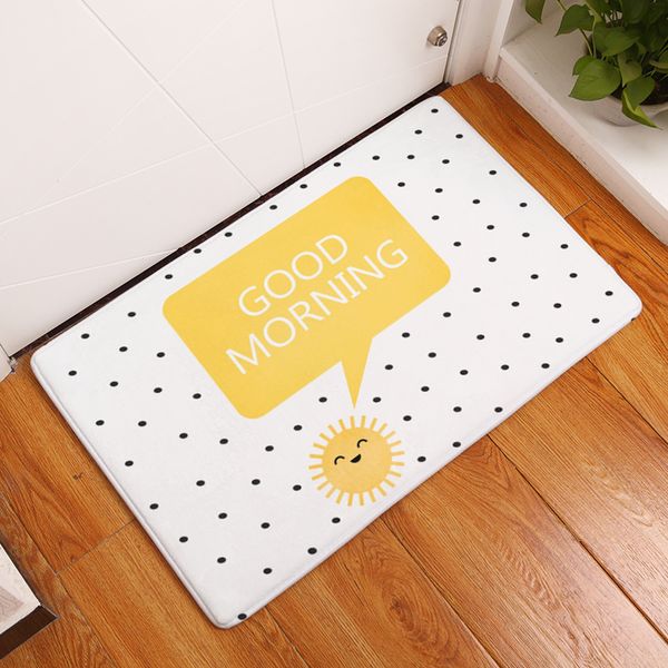 

comwarm in front of door mats flannel cute cartoon aloha pineapple carpets light thin waterproof kitchen rugs mats home decor