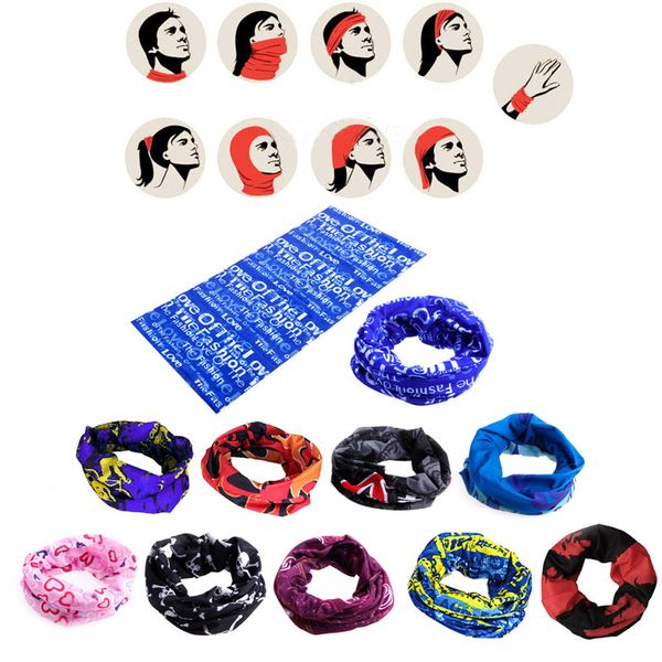 

1pc outdoor sport camping & hiking scarves cycling bicycle head scarf magic headband face mask snood bandana, Black