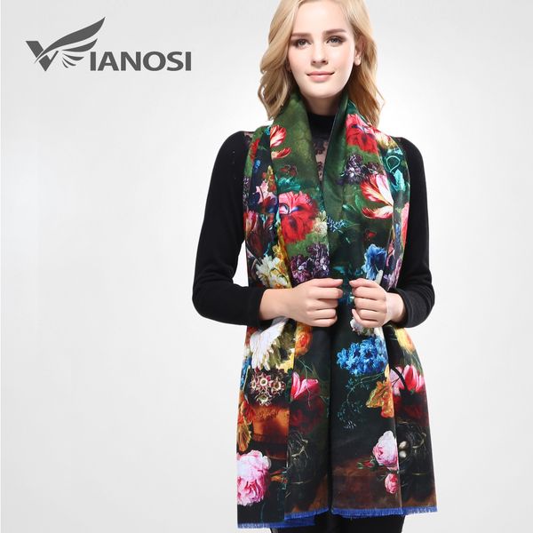 

vianosi] design bandana printing winter scarf women shawls thicken warm scarves wool brand scarf woman wrap va070 cj191225, Blue;gray