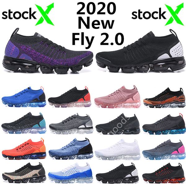 

special offer 2018 fly 2.0 light aqua grey gum mens running shoes triple black white women breathable chaussures cushion sneakers trainers