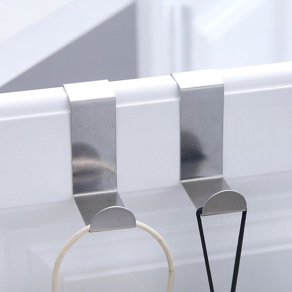 

2019 2 z-shaped reversible clothes hook on the door stainless steel hook office bathroom cabinet drawer