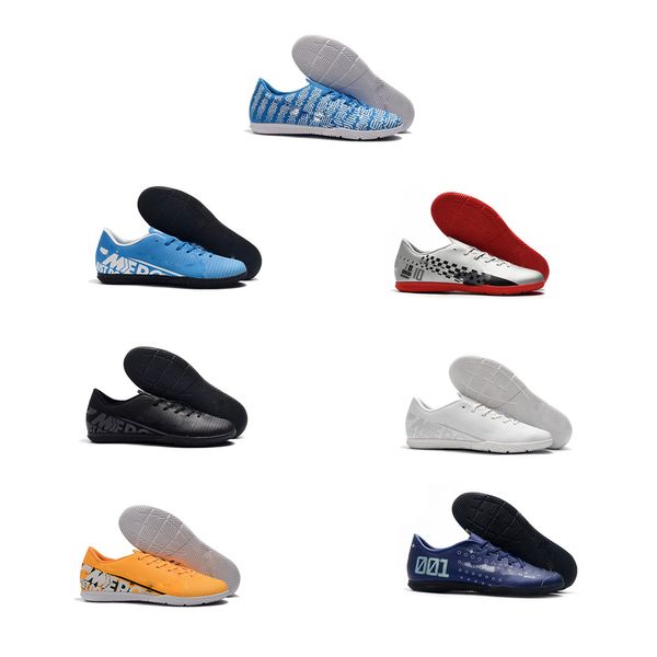 

2020 fashion indoor mens soccer cleats shoes mercurial vapors xiii pro ic neymar football boots turf low ankle 13 elite futebool size39-45, Black