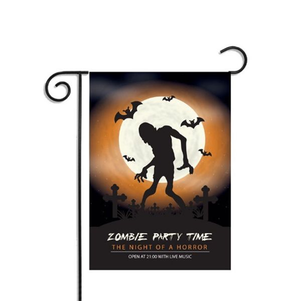 

eco-friendly halloween flags banner decorative human skull pirate printing printed party decoration indoor garden polyester flag
