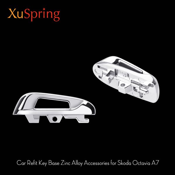 

for octavia 3 a7 2014 2015 2016 2017 car refit key base cover trim sticker car styling for superb karoq kodiaq rapid