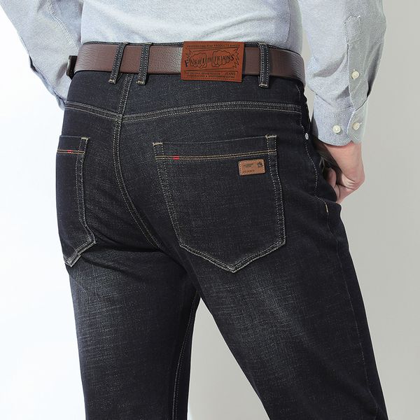 

men's jeans plus size 40 men jeans classic casual spring autumn summer men stretch straight long trousers, Blue