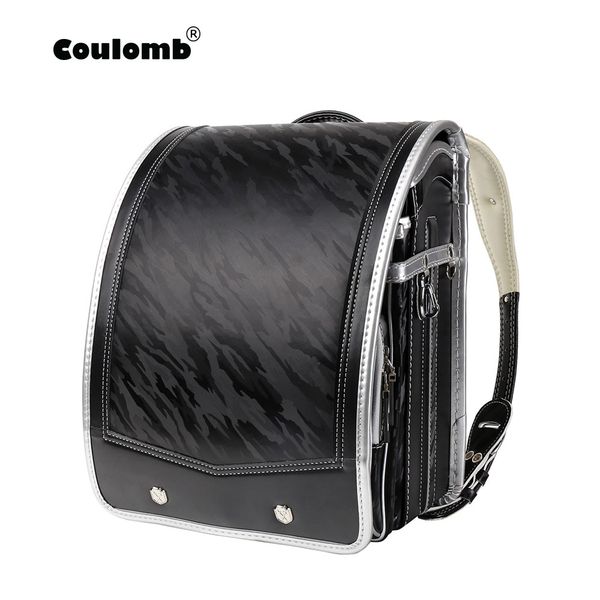 

coulomb children backpack kids orthopedic backpack school bag for boy students bookbags japan pu randoseru baby bags