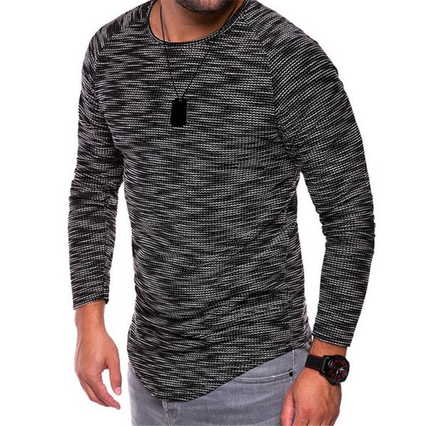 

mens o neck t-shirts spring fall plus size long sleeve man clothing fashion casual men slim tshirts, White;black