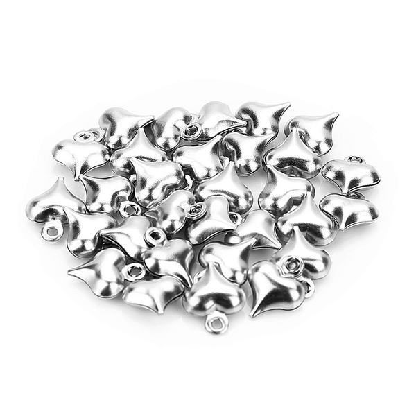 

50pc heart charms dangles pendants jewelry making necklace bracelet crafting diy, Black