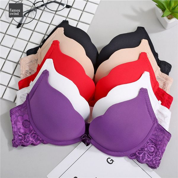 

нажмите женщины up bra бесшовные лук sexy кружева бюстгальтера ультра вернуться толстая bralette падения доставка хорошее качество, Red;black