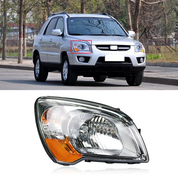 

capqx for kia sportage 2007-2012 front headlight headlamp head light lamp
