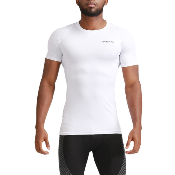 

taobo white running t-shirt workout shirts compression fitnessgym quick sports short sleeves training men gym t-shirt, Black;blue