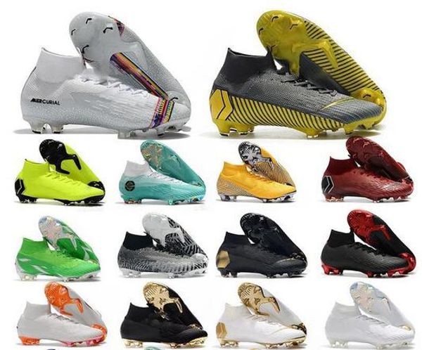 

new mercurial superfly vi 360 elite fg knit mens soccer cleats cr7 2019 chaussures crampons de football boots youth de fÃºtbol eur 39-45