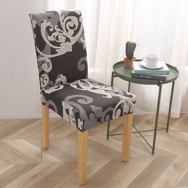 

spandex chair cover stretch elastic dining seat for banquet wedding restaurant l anti-dirty removable housse chaise