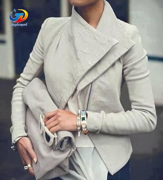 

tenglongwl new fashion street women's short washed pu leather jacket zipper new ladies basic jackets good quality white black