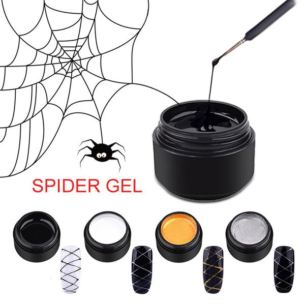 

40# 8ml creative elastic nail wire painting drawing gel diy spider painted uv lacquer long lasting nail decor gel, Red;pink