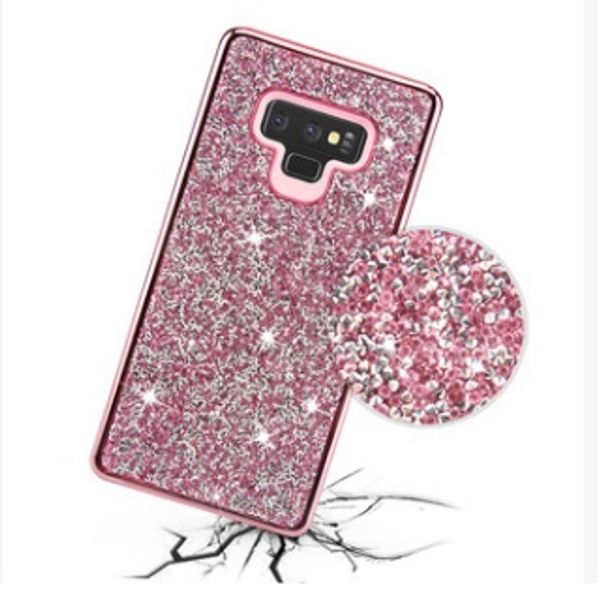 Custodie per cellulari di design di lusso con strass Diamond Bling Custodia 2in1 per iPhone 11promax XR XS MAX X 8 7 6 Samsung Note 9