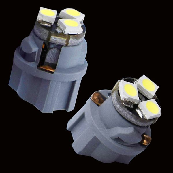 

new 10pcs t6.5 lamps 12mm max diameter 3smd 3 led car board instrument panel bulb auto dashboard warming indicator wedge light