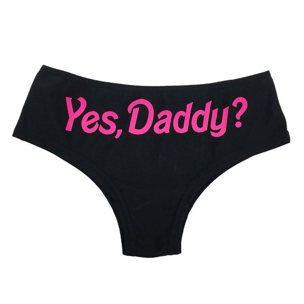 

domi yes daddy letter printed women funny lingerie g-string underwear panties t string thongs knickers underwear ladies briefs, Black;pink