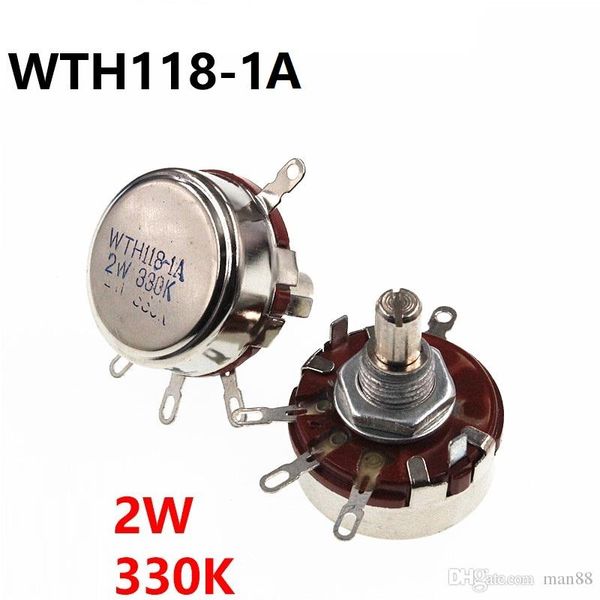 WTH118 2W 330K Single Turn Carbon Plind Potentiometer Electric Welding Accessories