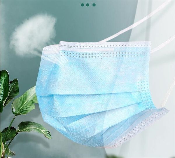 

dhl ship adultren face3 ply 3layer 50 1pcs mouth er masks earloop non woven blue face mask fabric ljyfy0010 vvj0