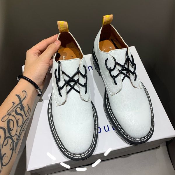 

fashion europe and america sleek and handsome sheepskin lining line first layer leather martin boots boots autumn and winter women's sh, Black