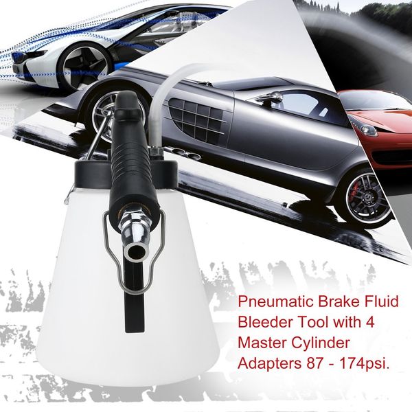 

87 - 174psi air pressure 0.75l air brake bleeder kit pneumatic brake clutch vacuum hydraulic fluid fill bottle kit accessory