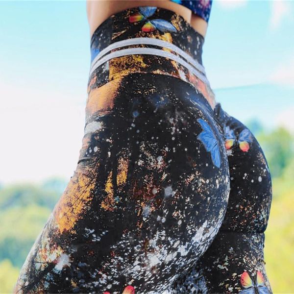 

leggings sell women's tie-dyed black leggings print skinny yoga pants stretch anti cellulite scrunch pants plus size#0313, White;red