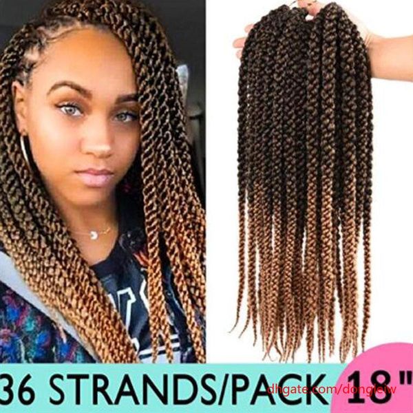 2019 Hot Selling 3d Cubic Twist Crochet Braiding Hair 18inch Long