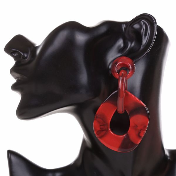 

earrings for women european and american popular jewelry hyperbole resin stainless steel big women earings fashion jewelry 2020, Silver