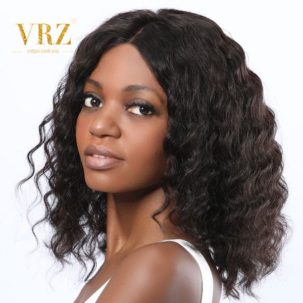 

bob lace front wig 13x6 loose wave brazilian human hair fake scalp wig for women pre plucked with baby hair high ratio vrz, Black;brown