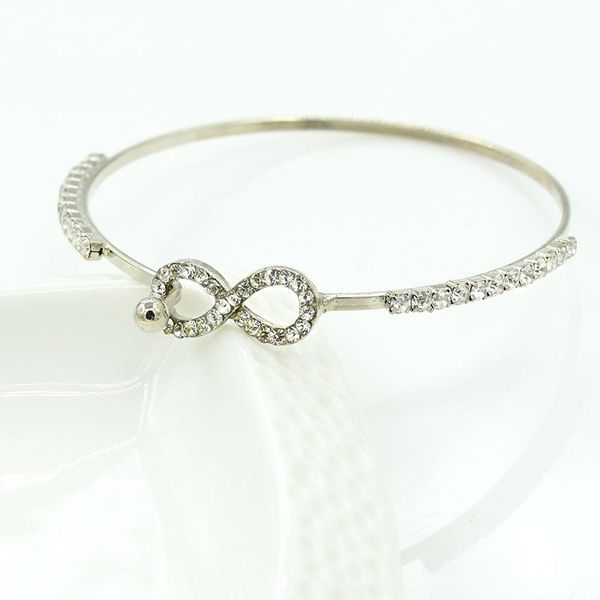 

charm bracelets blanks for women rose gold rhinestone fox pendant opening cuff bracelets bangles, Golden;silver