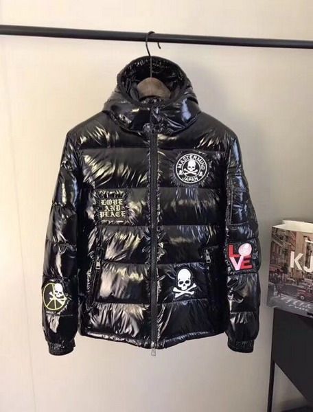 

2019 осень зима mens конструктора вниз пальто черепа способа письмо шаблон ветровка марка молнии с капюшоном толстые открытый спортивные кур, Black
