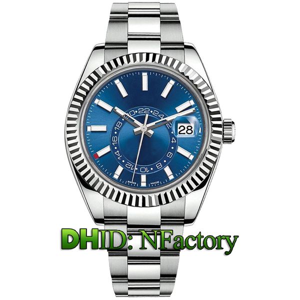 

montre de luxe men watches sky-dweller gmt workin 326934 326933 326935 326938 326939 sapphire automatic movement automatic watch mens watch, Slivery;brown