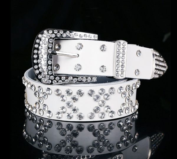 

new coming lovely discount atlas western cowgirl bling cowgirl leather belt clear rhinestone crystak new designer belts women, Black;brown