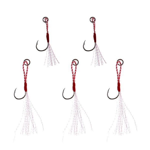 

pack of 5 hi-carbon assist hook fishing jig hook live baits hooks fishhook 13# 15# 17#