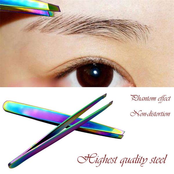 

new arrival 1pc stainless steel eyebrow tweezers eyelash curler clip plucking beauty tools