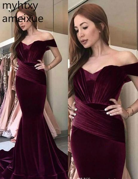 

2019 new saudi arabic velvet multicolor evening dress off shoulder long women wear party prom gown custom made plus size, White;black