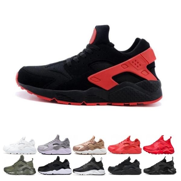 

huarache run ultra running shoes for men women triple black white red breathable mens trainer fashion sports sneakers runner size 36-45