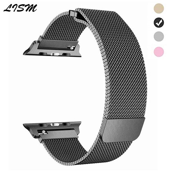 

Миланский петля для Apple Watch Bands 42 мм 38 мм 44 мм магнитная Пряжка из нержавеющей стали