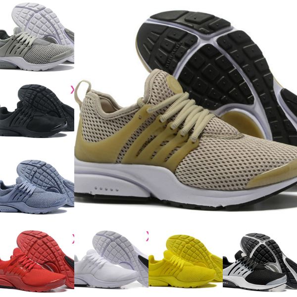 

2020 new presto 5 men women run shoes air cushion prestos ultra br qs tp yellow pink black brown oreo sports fly trainer jogging sneakers