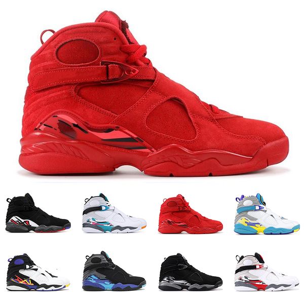 

мужские ботинки баскетбола 8s светоотражающие bugs bunny день святого валентина аква south beach 8 chrome 3peat плей тренер спорт sneaker si